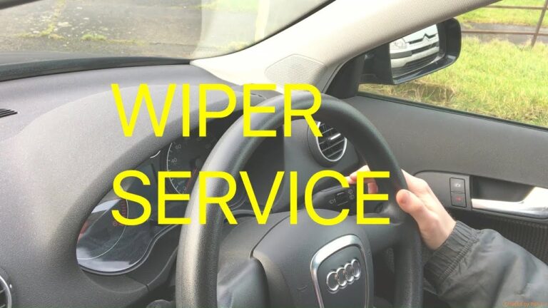 How to Put Audi Wipers in Service Position